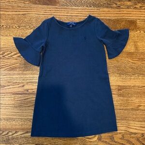 Polo by Ralph Lauren Classic Navy Dress with ruffle sleeves